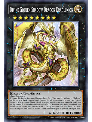 Divine Golden Shadow Dragon Dragluxion - MAMO-EN085 - Ultra Rare 1st Edition
