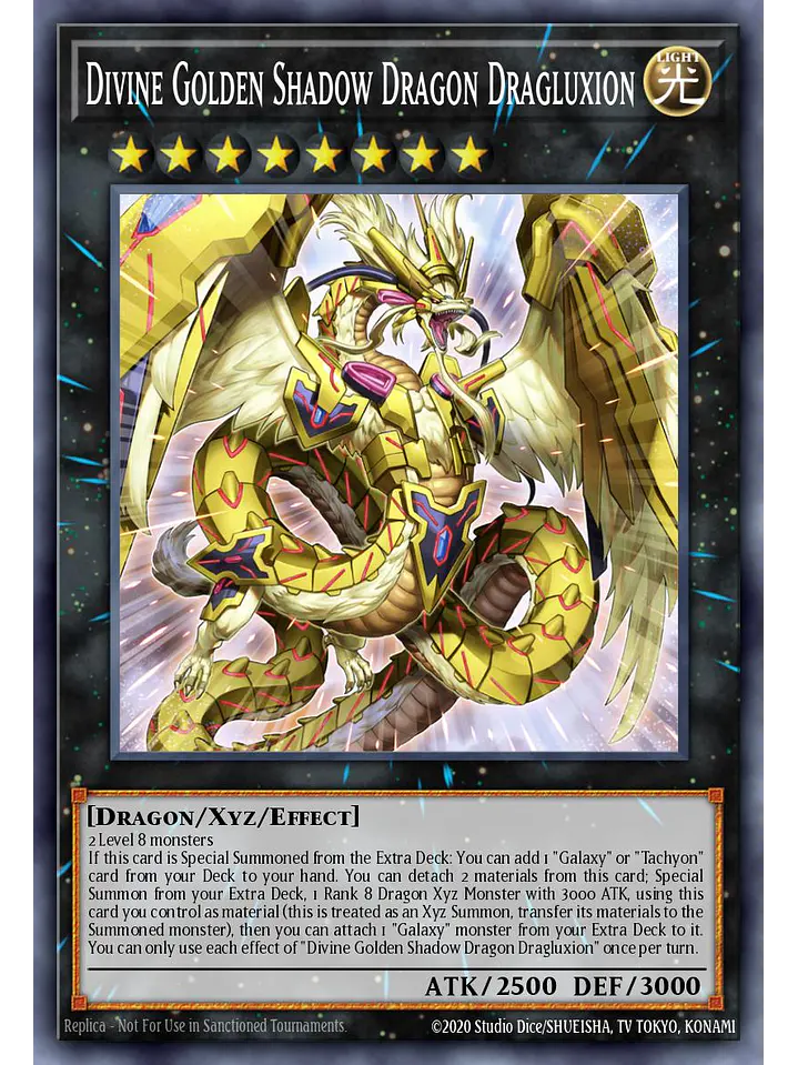 Divine Golden Shadow Dragon Dragluxion - MAMO-EN085 - Ultra Rare 1st Edition 1