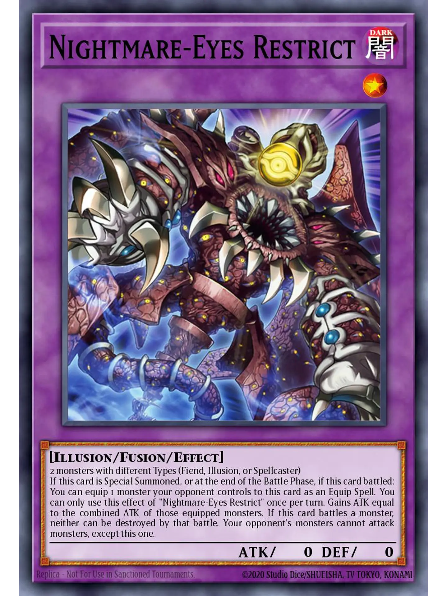 Nightmare-Eyes Restrict - MAMO-EN122 - Secret Rare 1st Edition 1