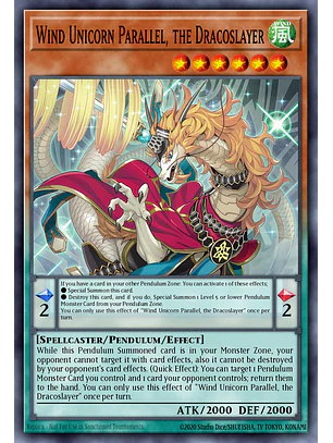 Wind Unicorn Parallel, the Dracoslayer - MAMO-EN125 - Secret Rare 1st Edition