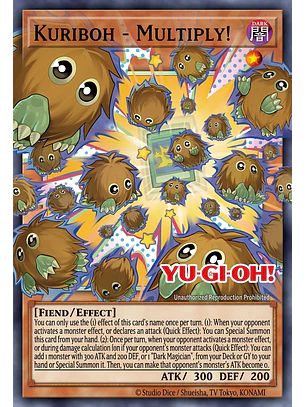 Kuriboh - Multiply! (extended art) - MAMO-EN002 - Grand Master Rare 1st Edition