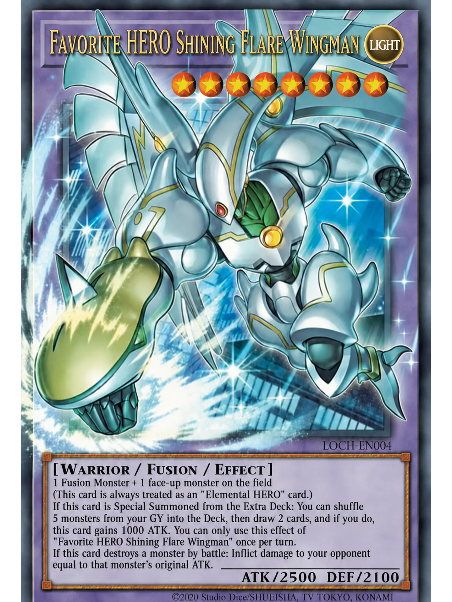 Favorite HERO Shining Flare Wingman (extended art) - MAMO-EN004 - Starlight Rare 1st Edition 1