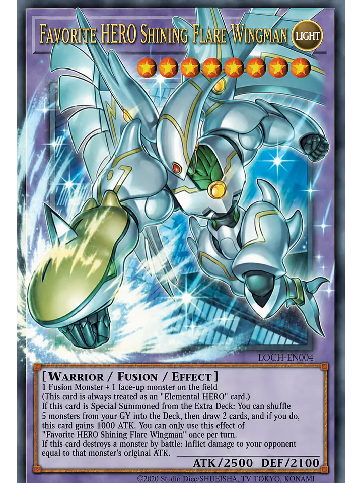Favorite HERO Shining Flare Wingman (extended art) - MAMO-EN004 - Starlight Rare 1st Edition 1