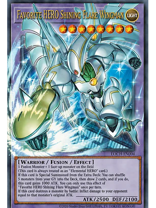 Favorite HERO Shining Flare Wingman (extended art) - MAMO-EN004 - Grand Master Rare 1st Edition