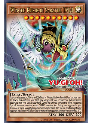 Winged Kuriboh Sabatiel LV10 (extended art) - MAMO-EN006 - Starlight Rare 1st Edition