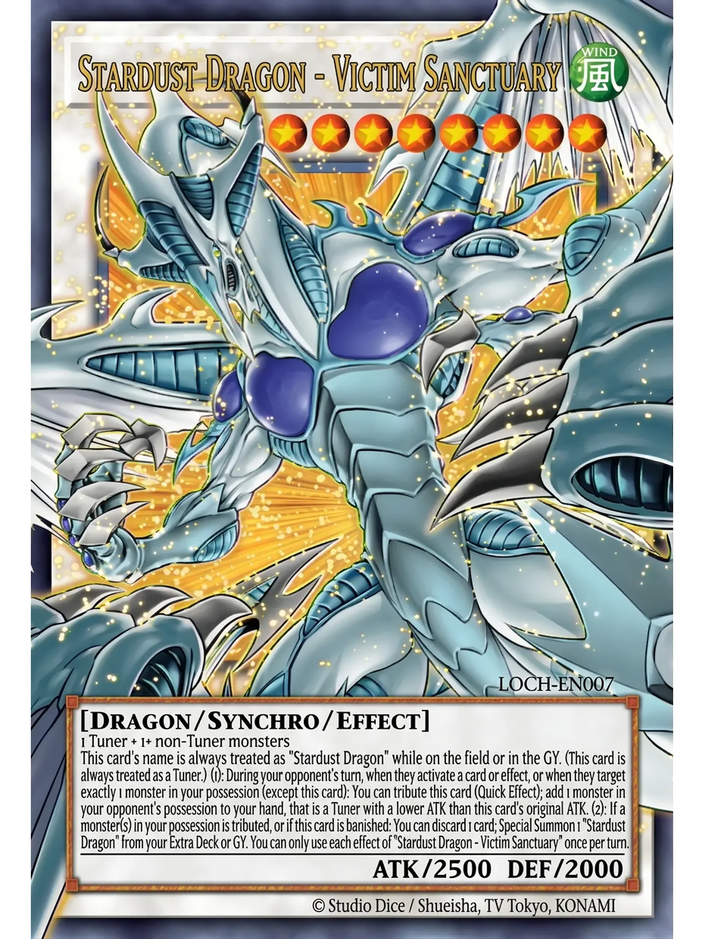 Stardust Dragon - Victim Sanctuary (extended art) - MAMO-EN007 - Grand Master Rare 1st Edition 1