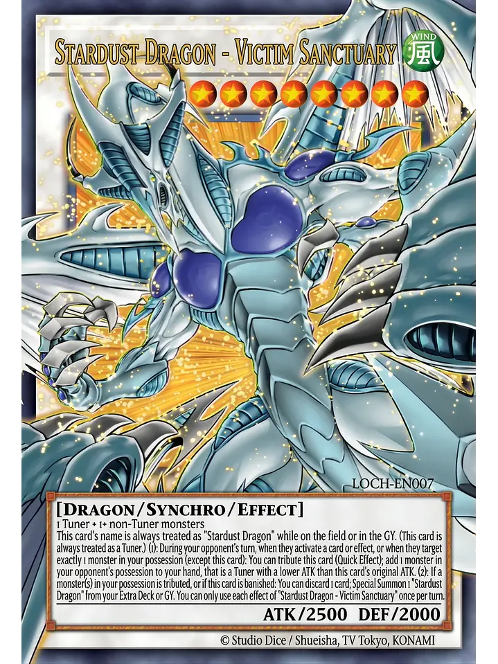 Stardust Dragon - Victim Sanctuary (extended art) - MAMO-EN007 - Grand Master Rare 1st Edition 1