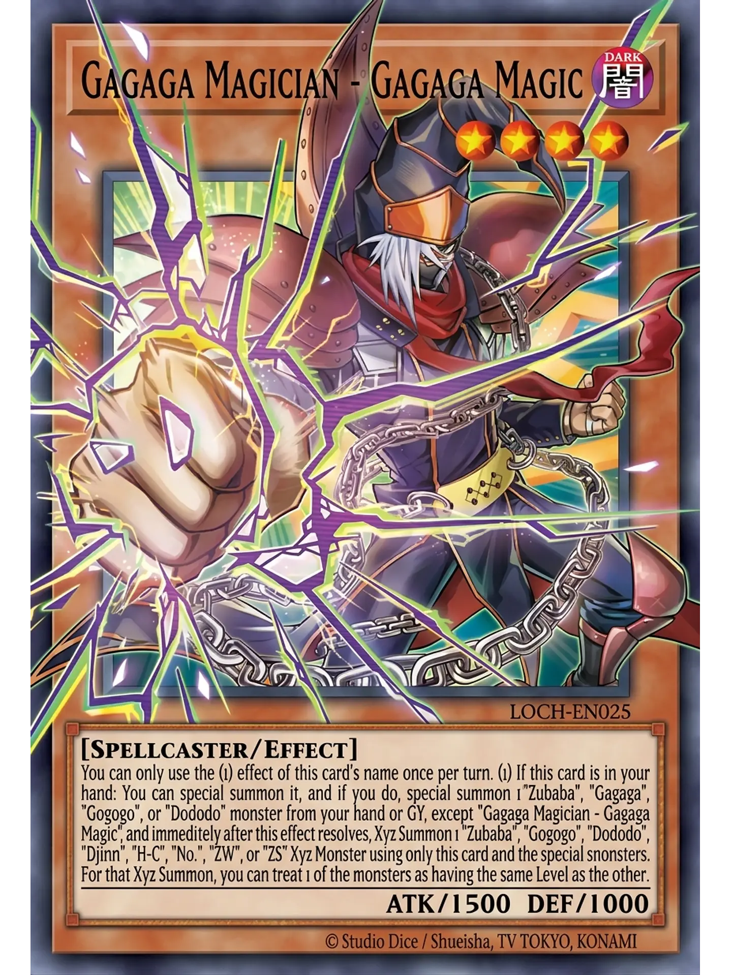 Gagaga Magician - Gagaga Magic (extended art) - MAMO-EN011 - Starlight Rare 1st Edition 1