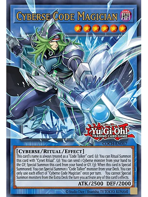 Cyberse Code Magician (extended art) - MAMO-EN017 - Grand Master Rare 1st Edition