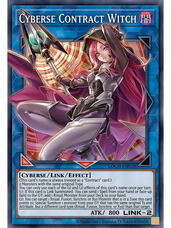 Cyberse Contract Witch (extended art) - MAMO-EN018 - Grand Master Rare 1st Edition 1