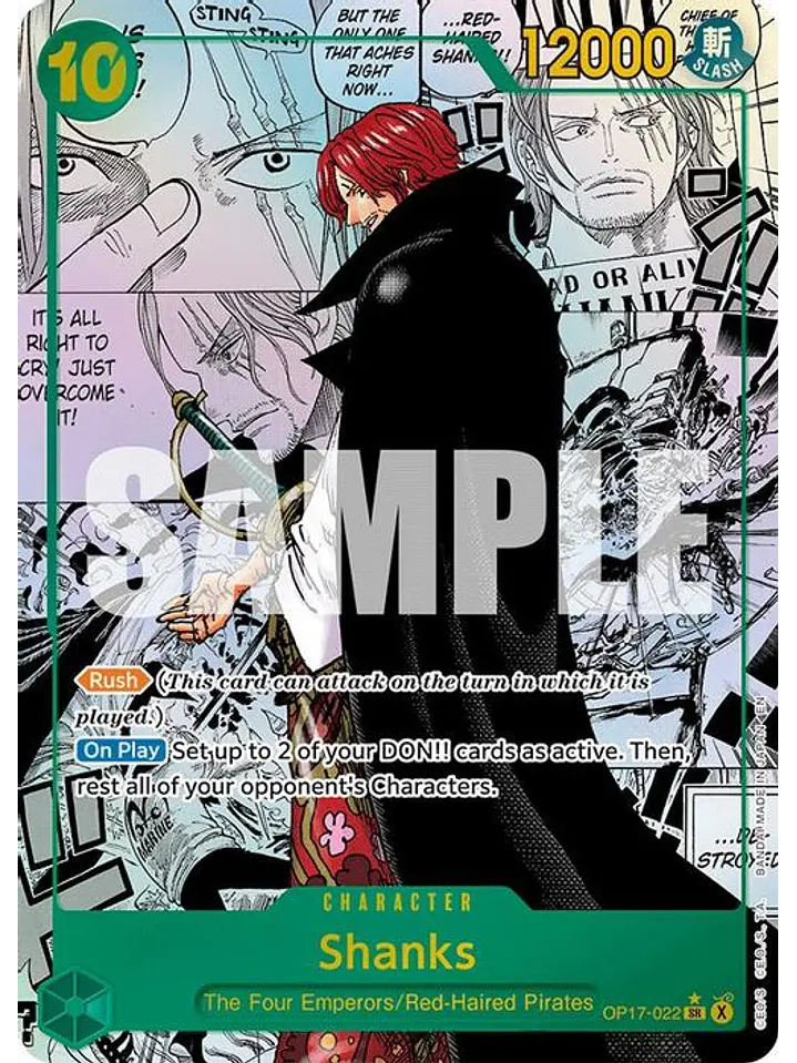 OP17-022 (Alternate Art) Shanks (022) (Manga) 1