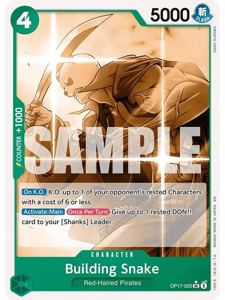 OP17-025 (Alternate Art) Building Snake 1