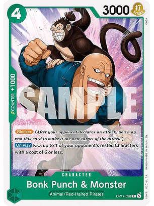 OP17-028 C Bonk Punch & Monster