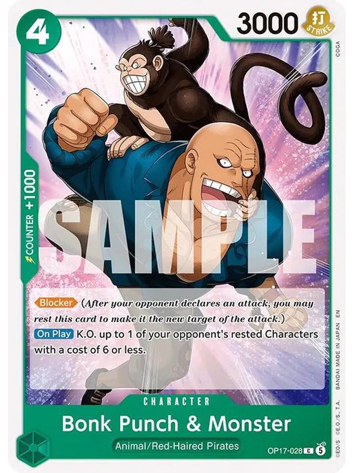OP17-028 C Bonk Punch & Monster 1