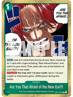 OP17-037 R Are You That Afraid of the New Era?!