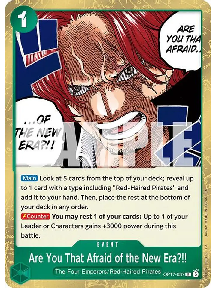 OP17-037 R Are You That Afraid of the New Era?! 1