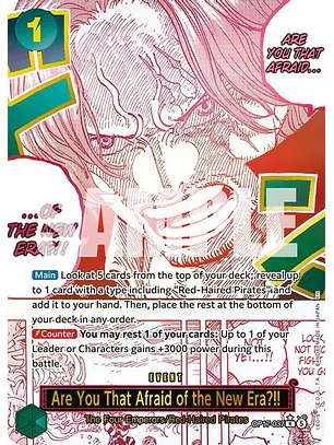 OP17-037 (Alternate Art) Are You That Afraid of the New Era?!