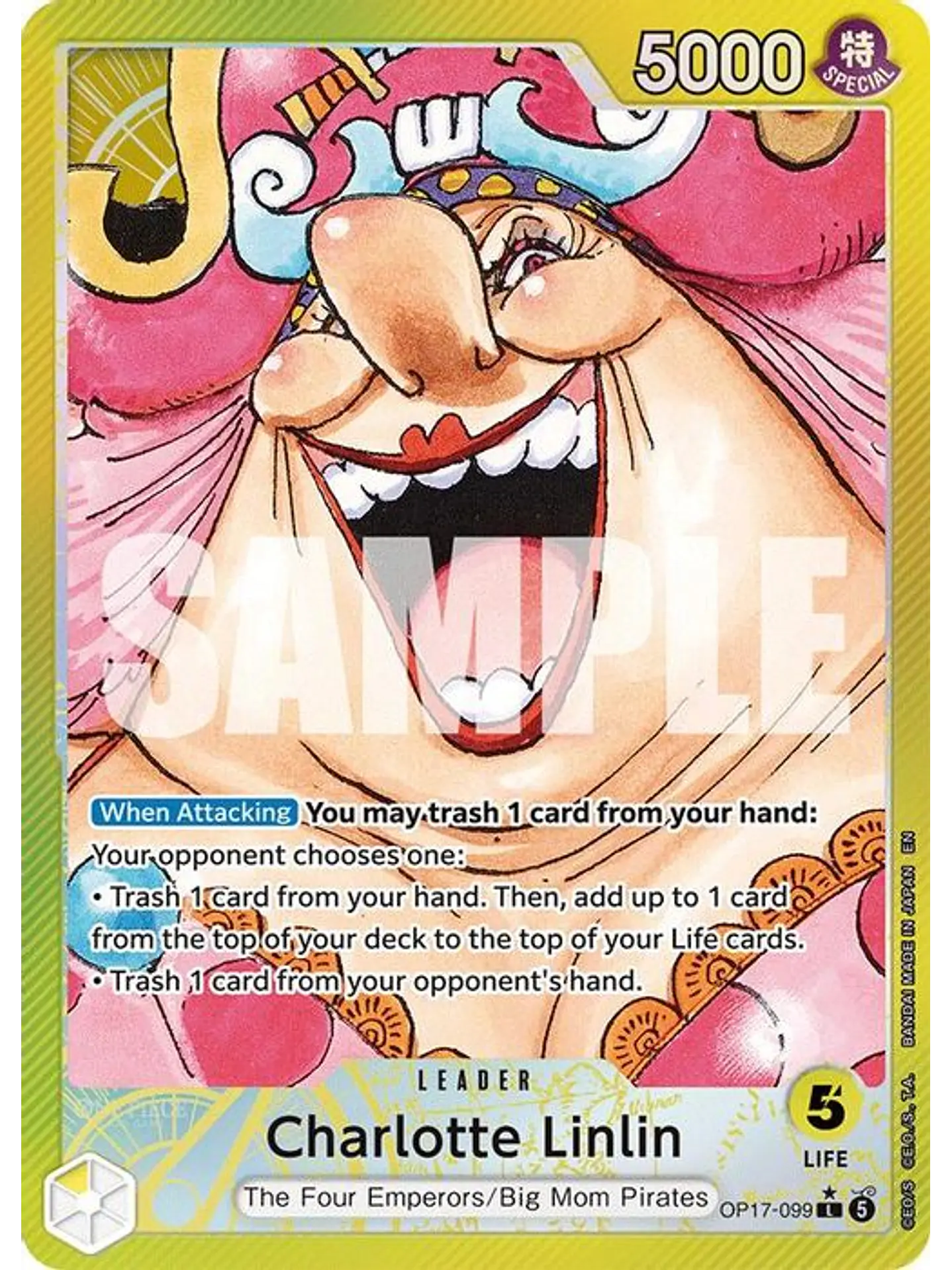 OP17-099 (Alternate Art) Charlotte Linlin (099) 1