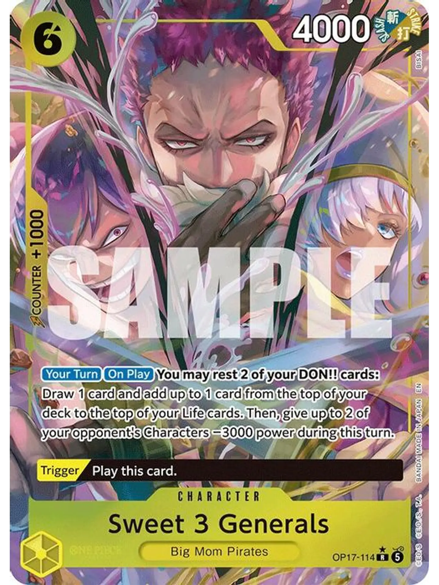 OP17-114 (Alternate Art) Sweet 3 Generals 1