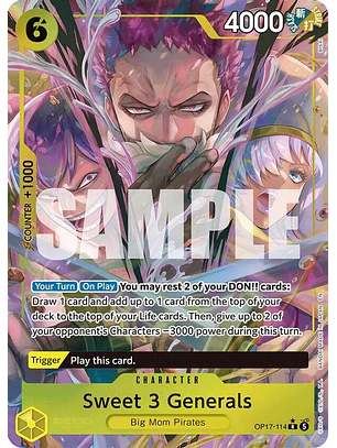 OP17-114 (Alternate Art) Sweet 3 Generals