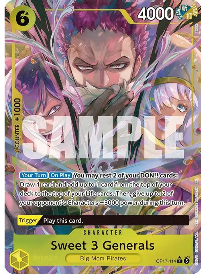 OP17-114 (Alternate Art) Sweet 3 Generals 1