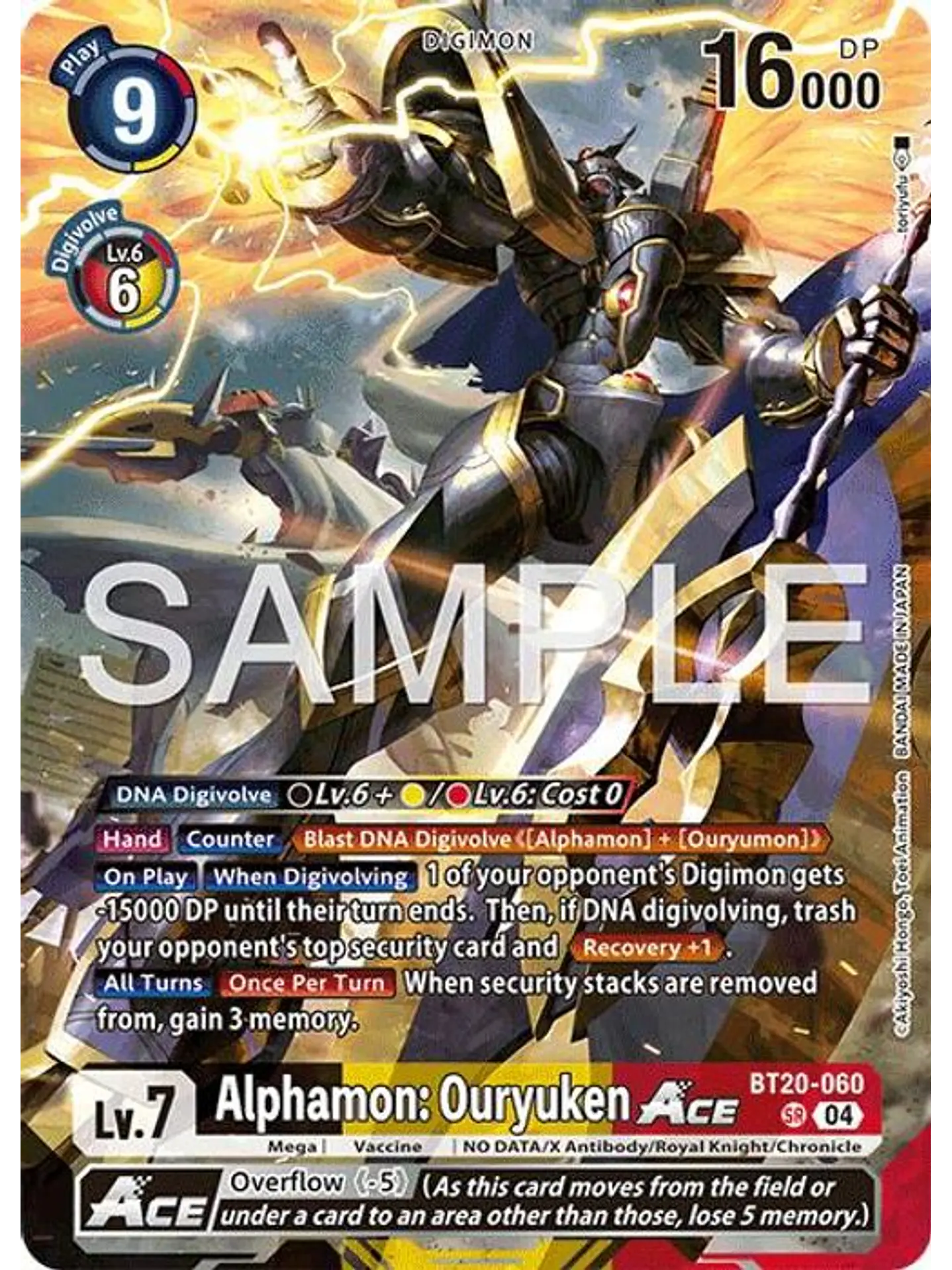 BT20-060 (Alternate Art) Alphamon: Ouryuken ACE 1