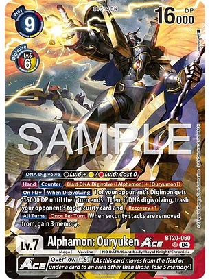 BT20-060 (Alternate Art) Alphamon: Ouryuken ACE
