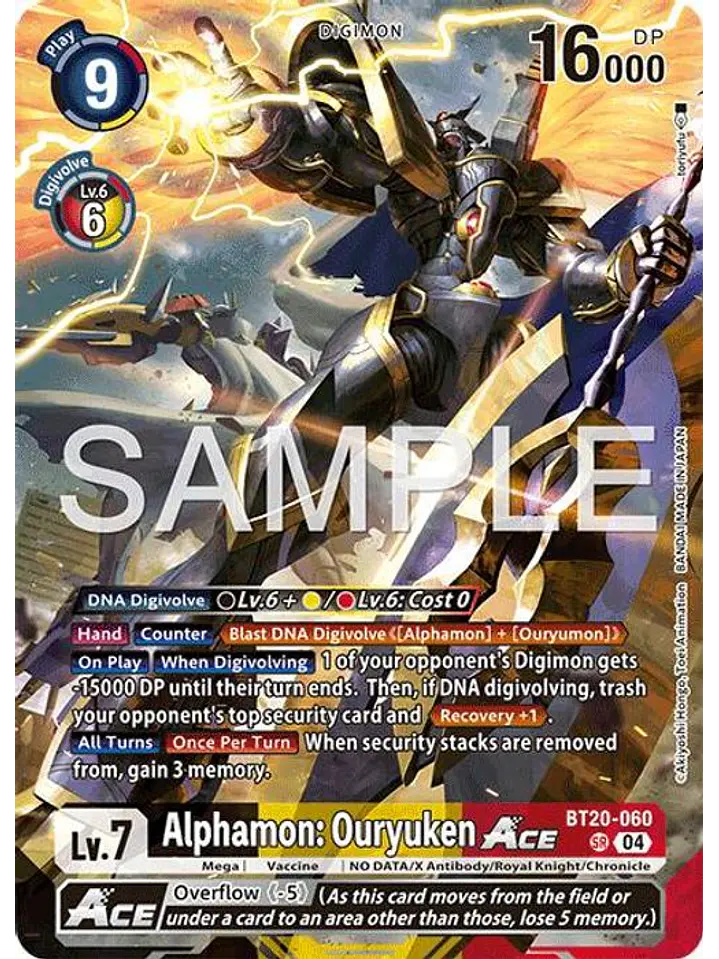 BT20-060 (Alternate Art) Alphamon: Ouryuken ACE 1