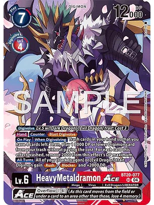 BT20-077 (Alternate Art) HeavyMetaldramon ACE