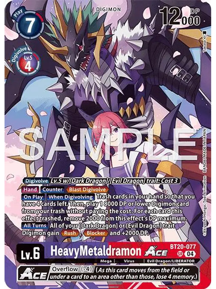 BT20-077 (Alternate Art) HeavyMetaldramon ACE 1