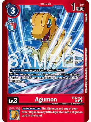 BT22-008 (Alternate Art) Agumon