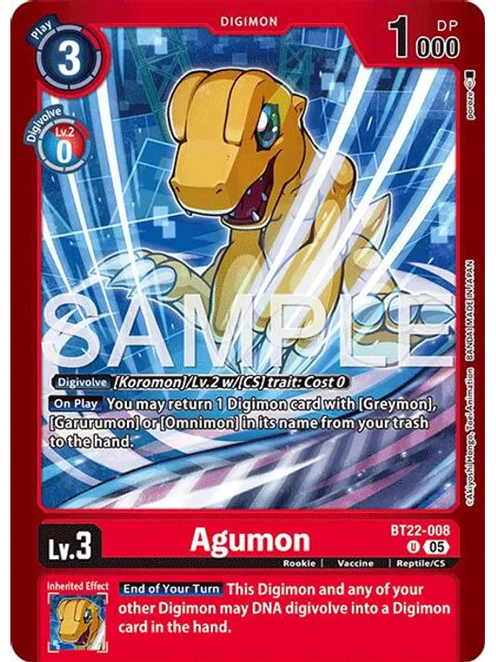 BT22-008 (Alternate Art) Agumon 1