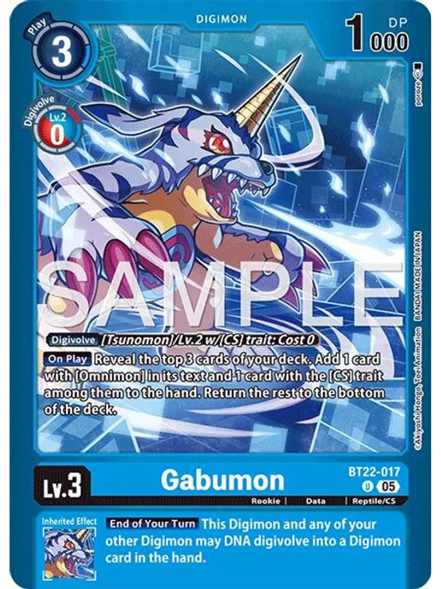 BT22-017 (Alternate Art) Gabumon 1