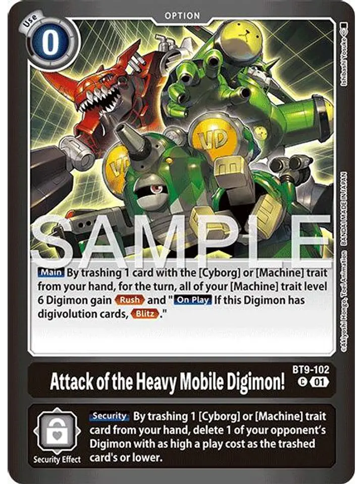 BT9-102 (Alternate Art) Attack of the Heavy Mobile Digimon! 1