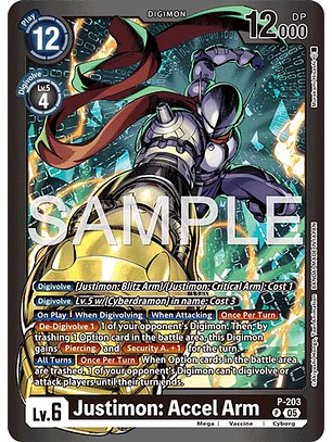 P-203 (Alternate Art) Justimon: Accel Arm
