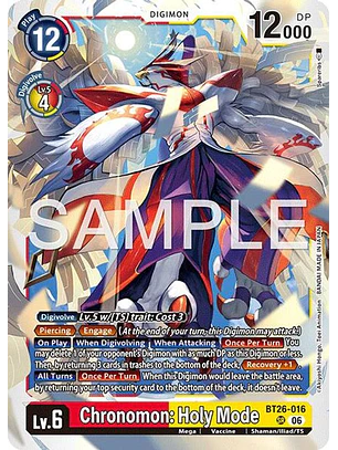 BT26-016 SR Chronomon: Holy Mode