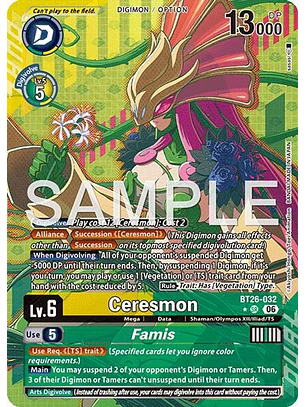 BT26-032 (Alternate Art) Ceresmon/Famis