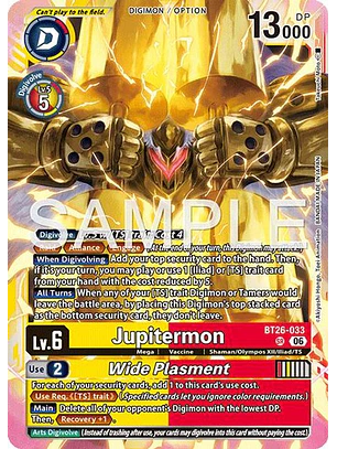 BT26-033 SR Jupitermon/Wide Plasment