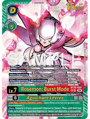 BT26-050 (Special Rare) Rosemon: Burst Mode/Aguichant Lèvres