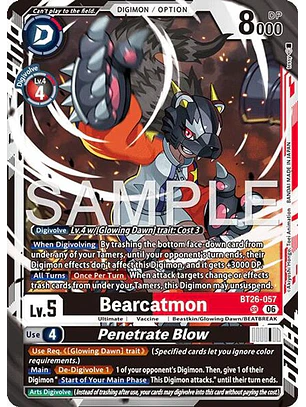 BT26-057 SR Bearcatmon/Penetrate Blow