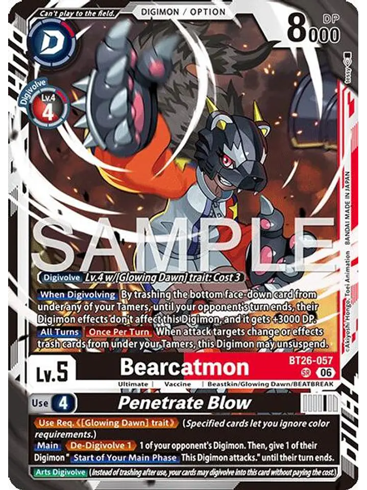 BT26-057 SR Bearcatmon/Penetrate Blow 1