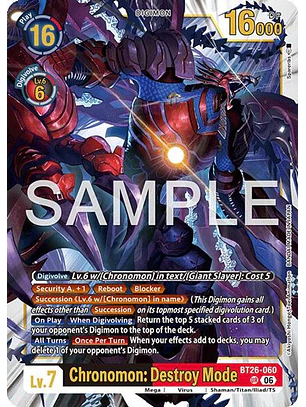 BT26-060 UR Chronomon: Destroy Mode