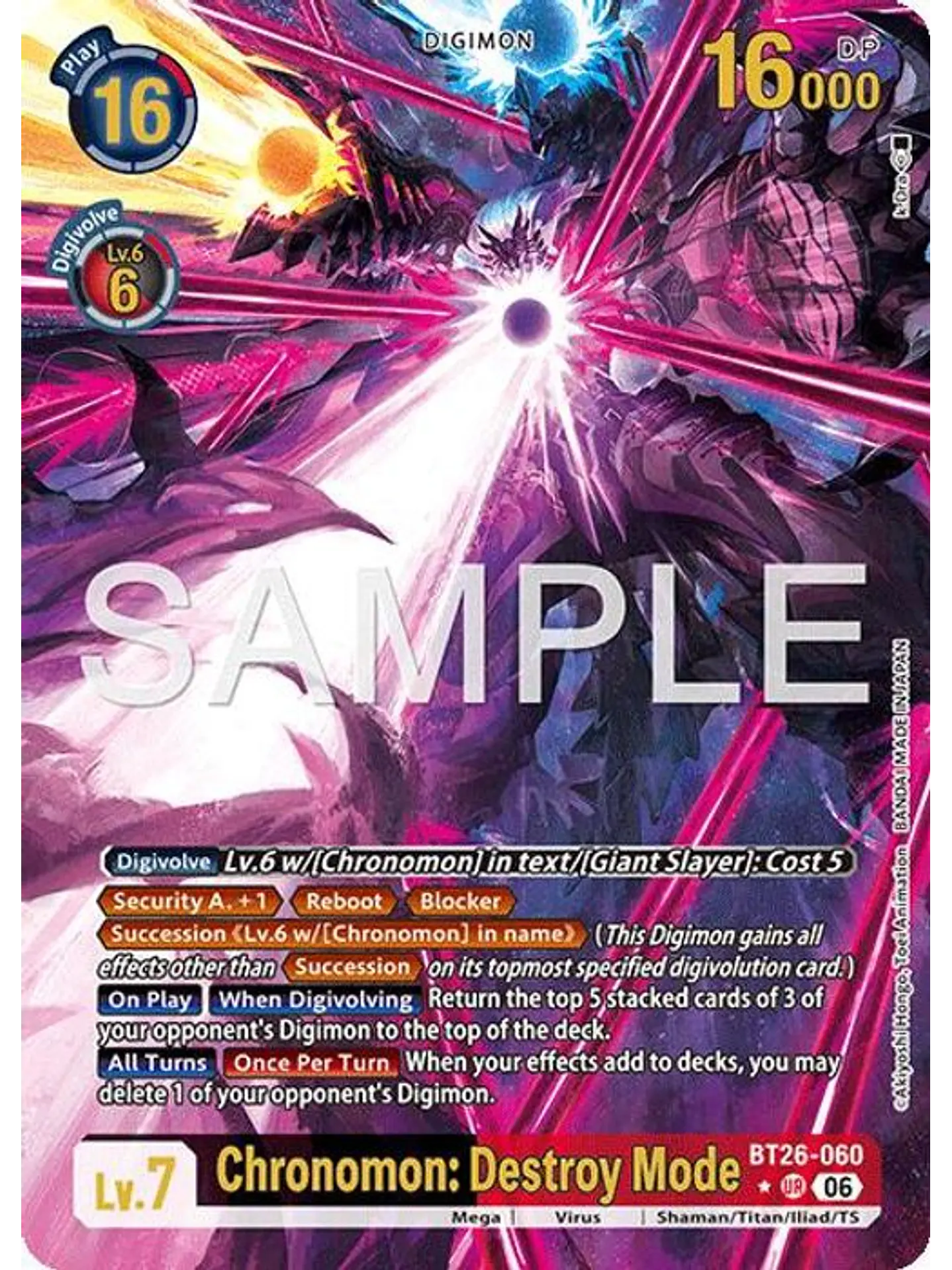 BT26-060 (Alternate Art) Chronomon: Destroy Mode 1