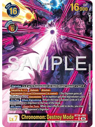 BT26-060 (Alternate Art) Chronomon: Destroy Mode