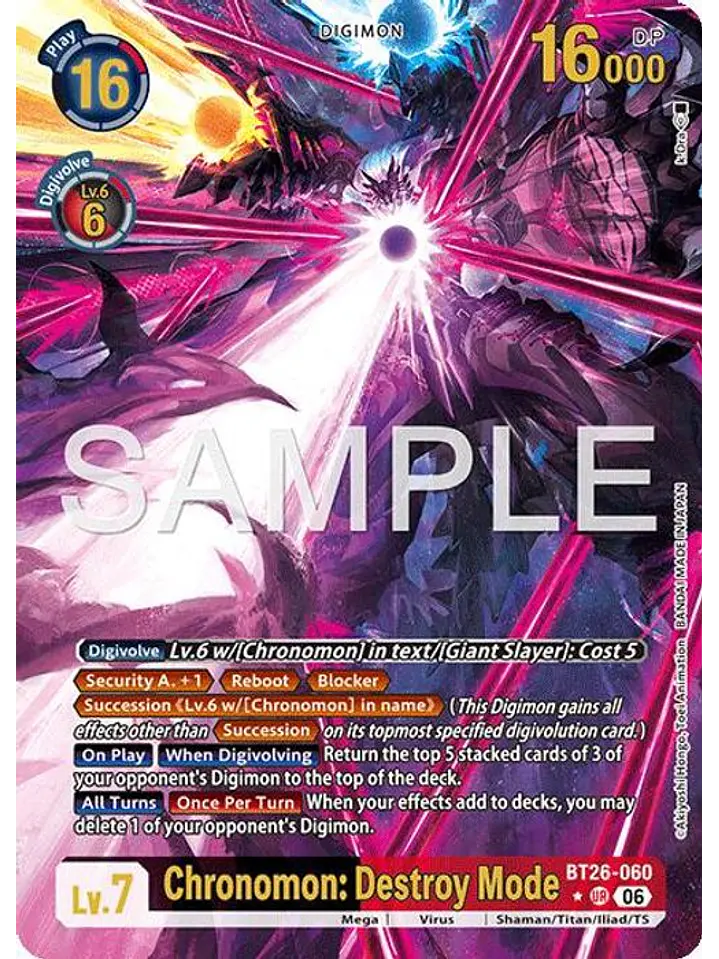 BT26-060 (Alternate Art) Chronomon: Destroy Mode 1