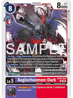 BT26-073 R Aegiochusmon: Dark