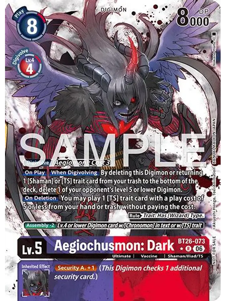 BT26-073 (Alternate Art) Aegiochusmon: Dark 1