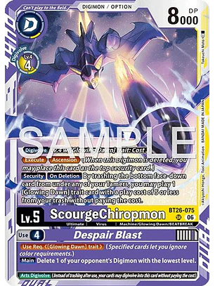 BT26-075 SR ScourgeChiropmon/Despair Blast
