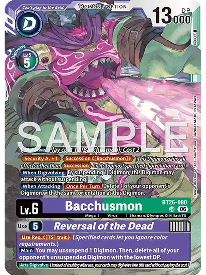 BT26-080 SR Bacchusmon/Reversal of the Dead 1