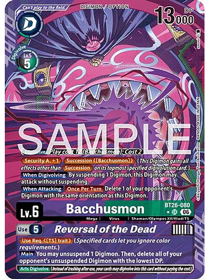 BT26-080 (Alternate Art) Bacchusmon/Reversal of the Dead